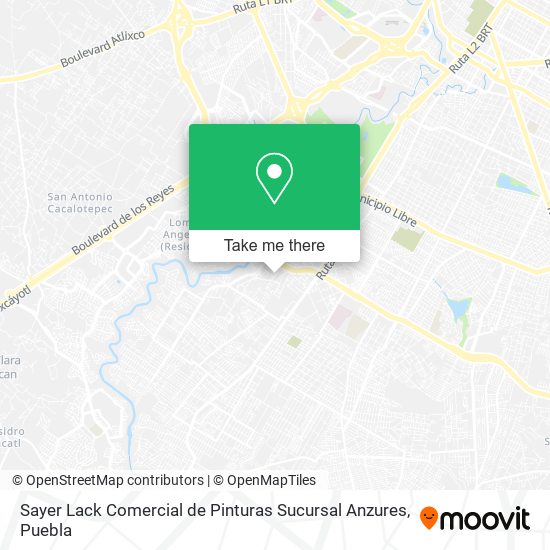 Sayer Lack Comercial de Pinturas Sucursal Anzures map