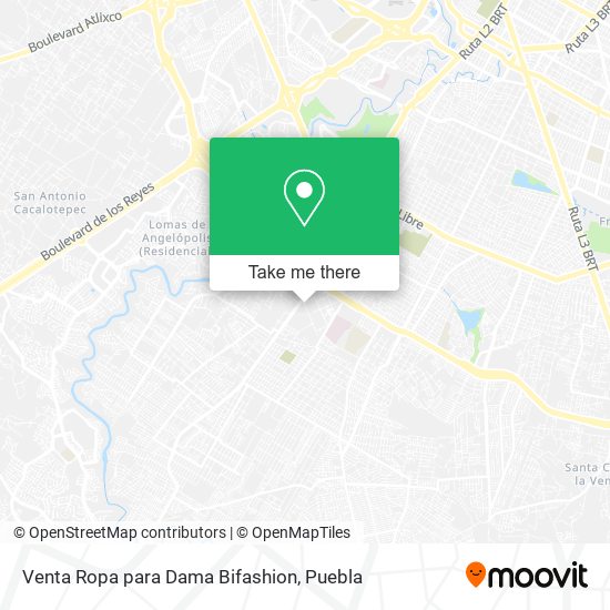 Mapa de Venta Ropa para Dama Bifashion