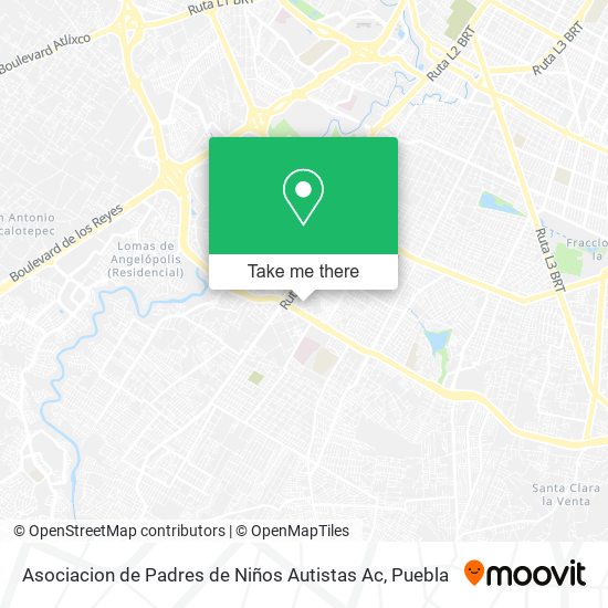 Mapa de Asociacion de Padres de Niños Autistas Ac