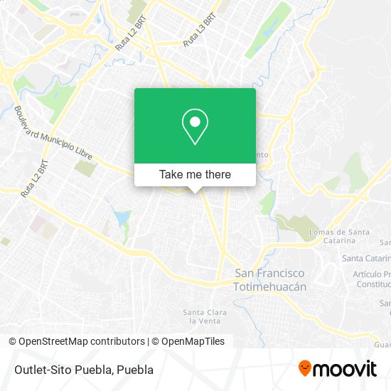 Outlet-Sito Puebla map