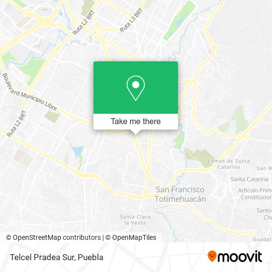 Telcel Pradea Sur map