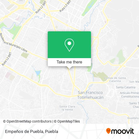 Empeños de Puebla map