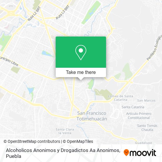 Alcoholicos Anonimos y Drogadictos Aa Anonimos map