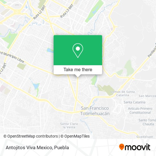 Mapa de Antojitos Viva Mexico
