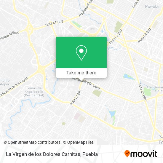 La Virgen de los Dolores Carnitas map