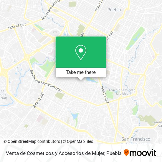 Mapa de Venta de Cosmeticos y Accesorios de Mujer