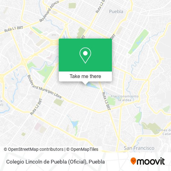 Colegio Lincoln de Puebla (Oficial) map