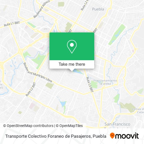 Transporte Colectivo Foraneo de Pasajeros map
