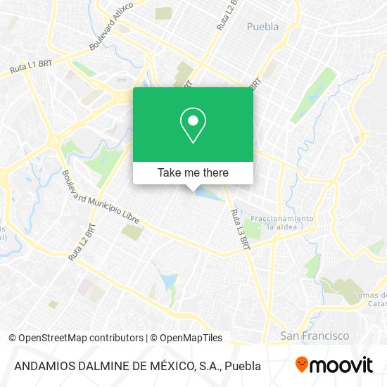 Mapa de ANDAMIOS DALMINE DE MÉXICO, S.A.