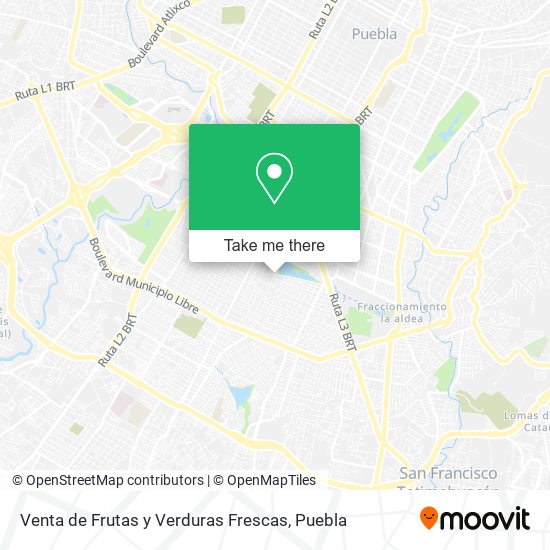 Venta de Frutas y Verduras Frescas map