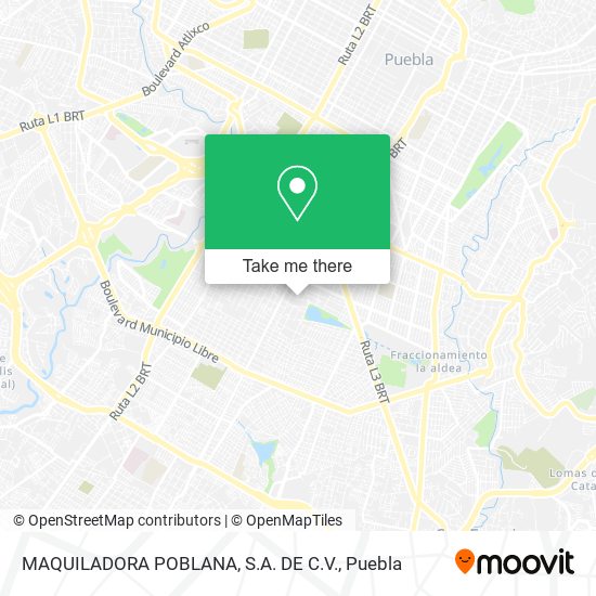 Mapa de MAQUILADORA POBLANA, S.A. DE C.V.