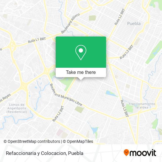 Refaccionaria y Colocacion map