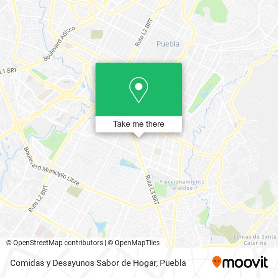 Comidas y Desayunos Sabor de Hogar map