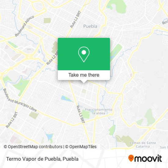 Termo Vapor de Puebla map