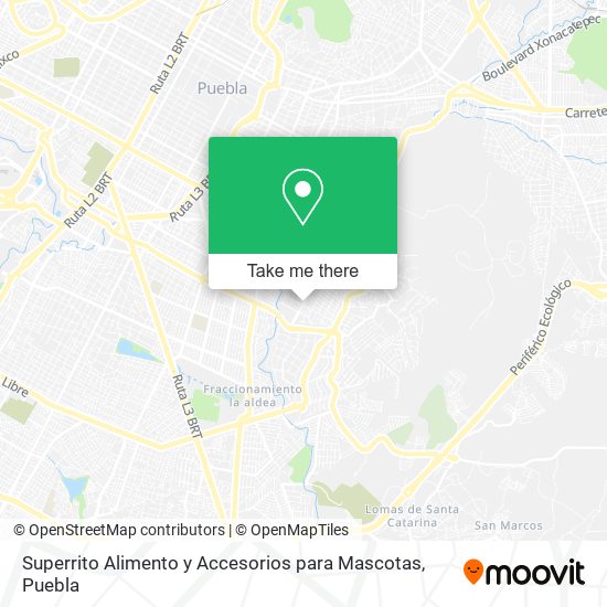 Superrito Alimento y Accesorios para Mascotas map