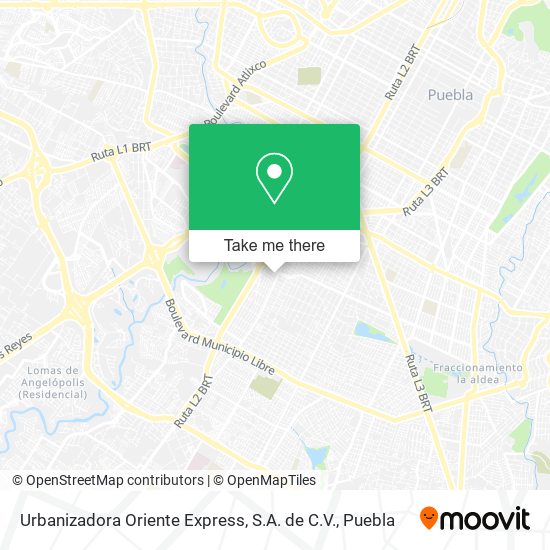 Urbanizadora Oriente Express, S.A. de C.V. map