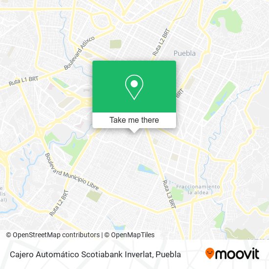 Mapa de Cajero Automático Scotiabank Inverlat