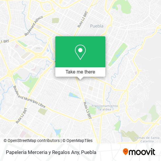Mapa de Papeleria Merceria y Regalos Any