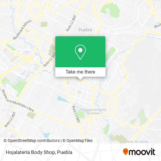 Hojalatería Body Shop map