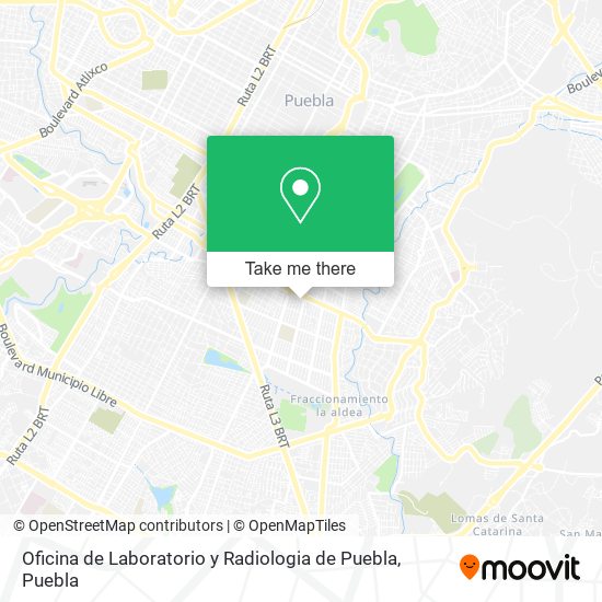 Oficina de Laboratorio y Radiologia de Puebla map