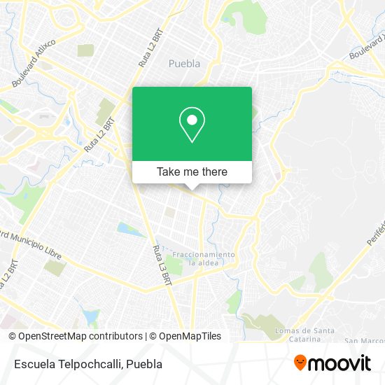 Escuela Telpochcalli map