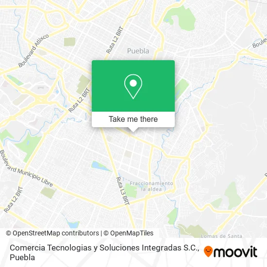 Mapa de Comercia Tecnologias y Soluciones Integradas S.C.