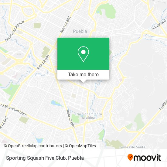 Sporting Squash Five Club map