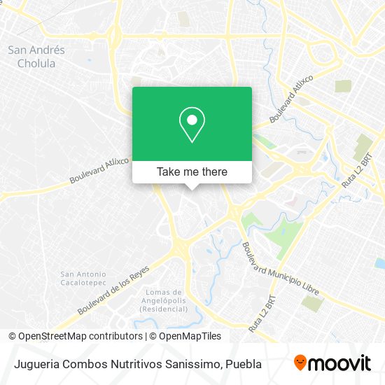 Mapa de Jugueria Combos Nutritivos Sanissimo