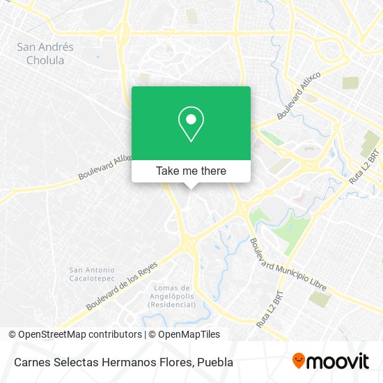 Mapa de Carnes Selectas Hermanos Flores