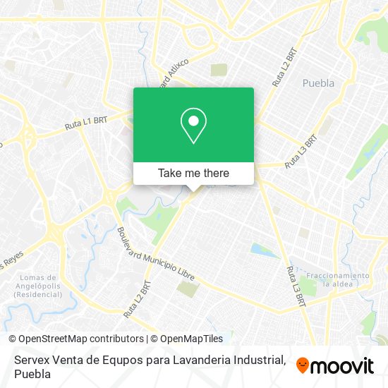 Servex Venta de Equpos para Lavanderia Industrial map