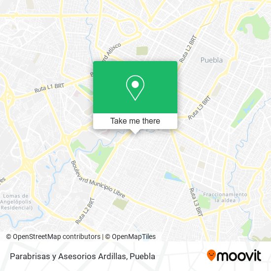 Mapa de Parabrisas y Asesorios Ardillas
