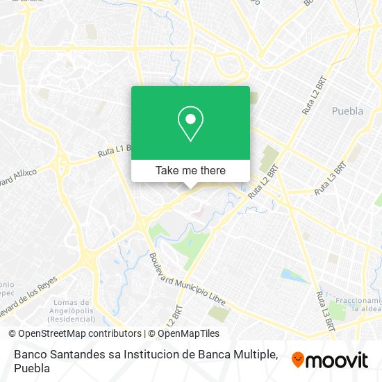 Banco Santandes sa Institucion de Banca Multiple map