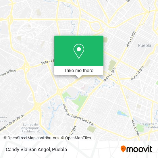 Mapa de Candy Via San Angel