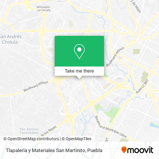 Mapa de Tlapaleria y Materiales San Martinito