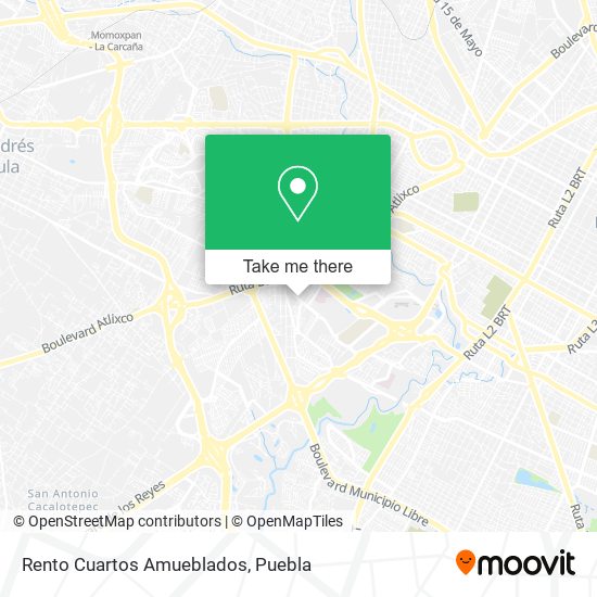 Rento Cuartos Amueblados map