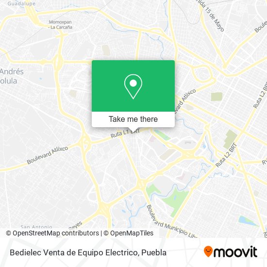 Mapa de Bedielec Venta de Equipo Electrico