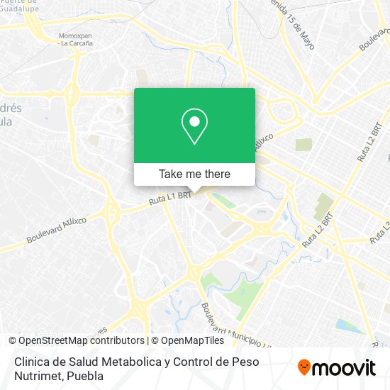 Clinica de Salud Metabolica y Control de Peso Nutrimet map