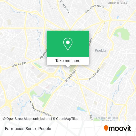 Farmacias Sanax map