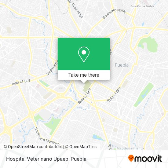 Hospital Veterinario Upaep map