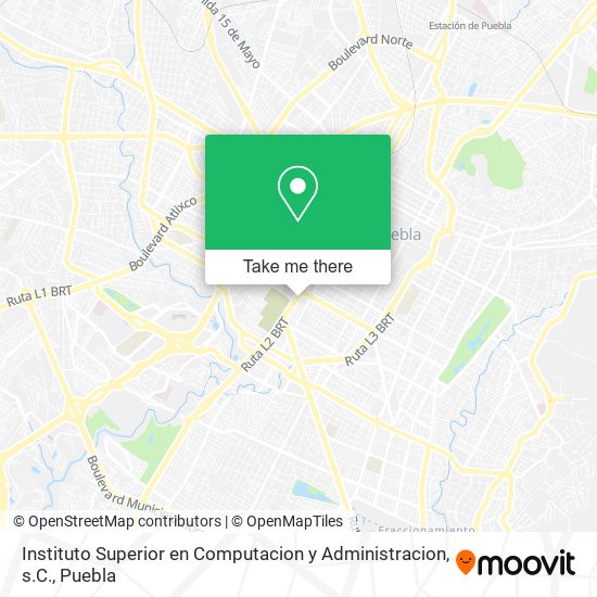 Mapa de Instituto Superior en Computacion y Administracion, s.C.