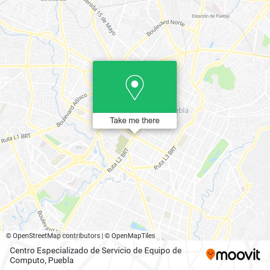 Mapa de Centro Especializado de Servicio de Equipo de Computo