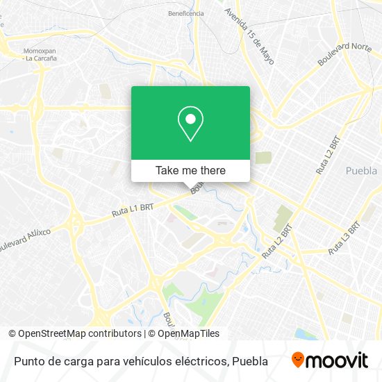 Punto de carga para vehículos eléctricos map