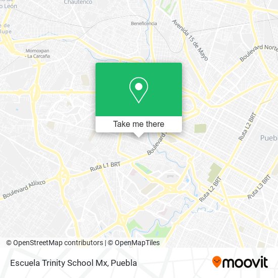 Mapa de Escuela Trinity School Mx