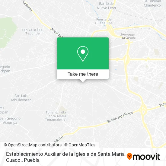 Establecimiento Auxiliar de la Iglesia de Santa Maria Cuaco. map