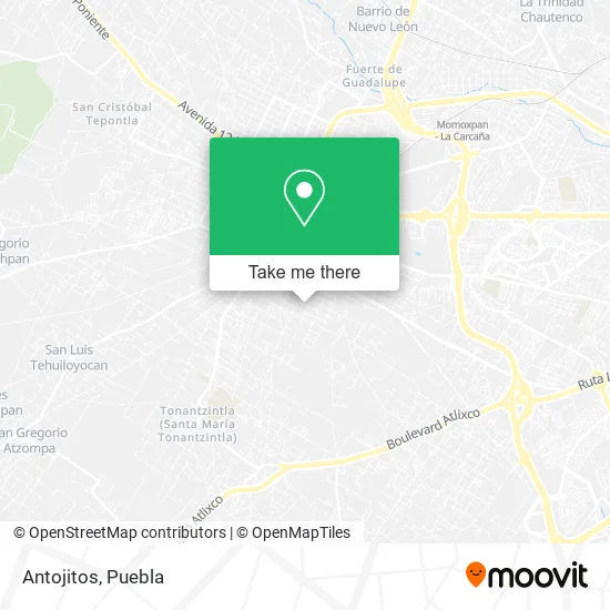 Antojitos map