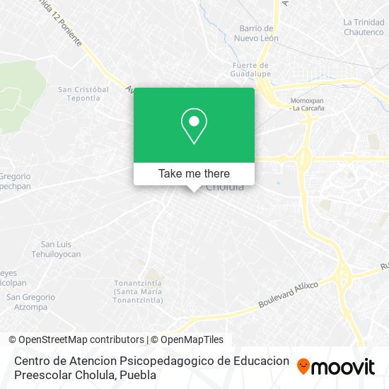 Centro de Atencion Psicopedagogico de Educacion Preescolar Cholula map