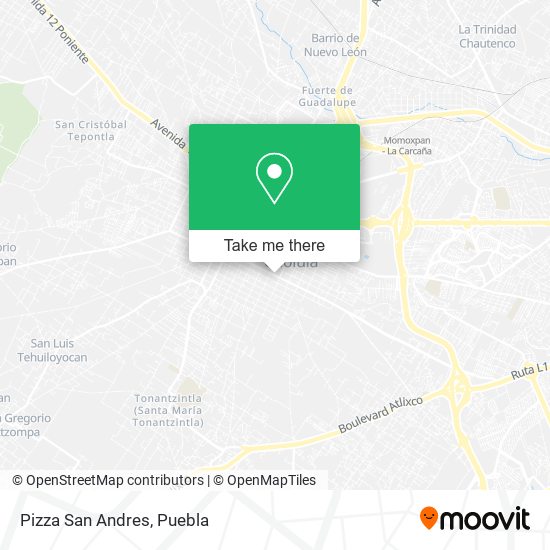 Pizza San Andres map