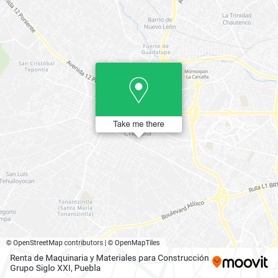 Renta de Maquinaria y Materiales para Construcción Grupo Siglo XXI map