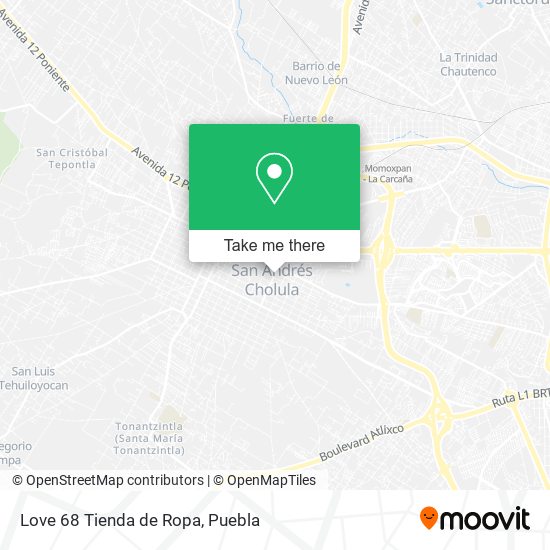 Love 68 Tienda de Ropa map