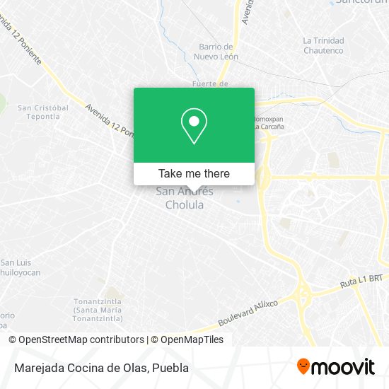 Marejada Cocina de Olas map
